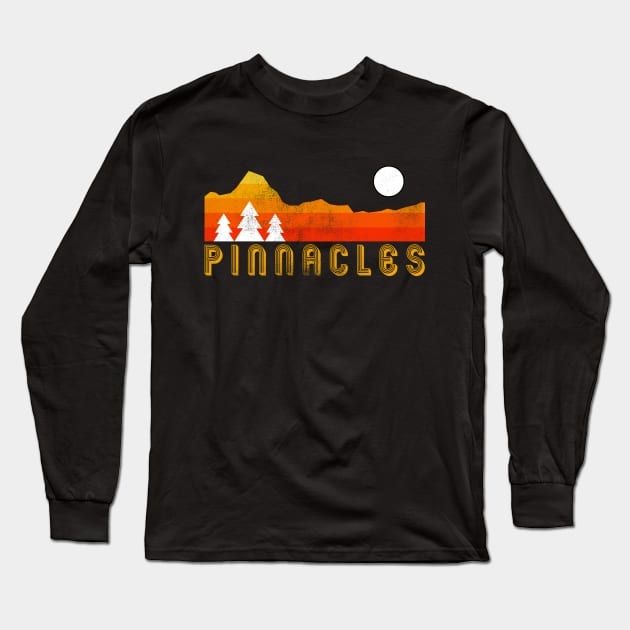 Pinnacles national park retro vintage Long Sleeve T-Shirt by hardy 